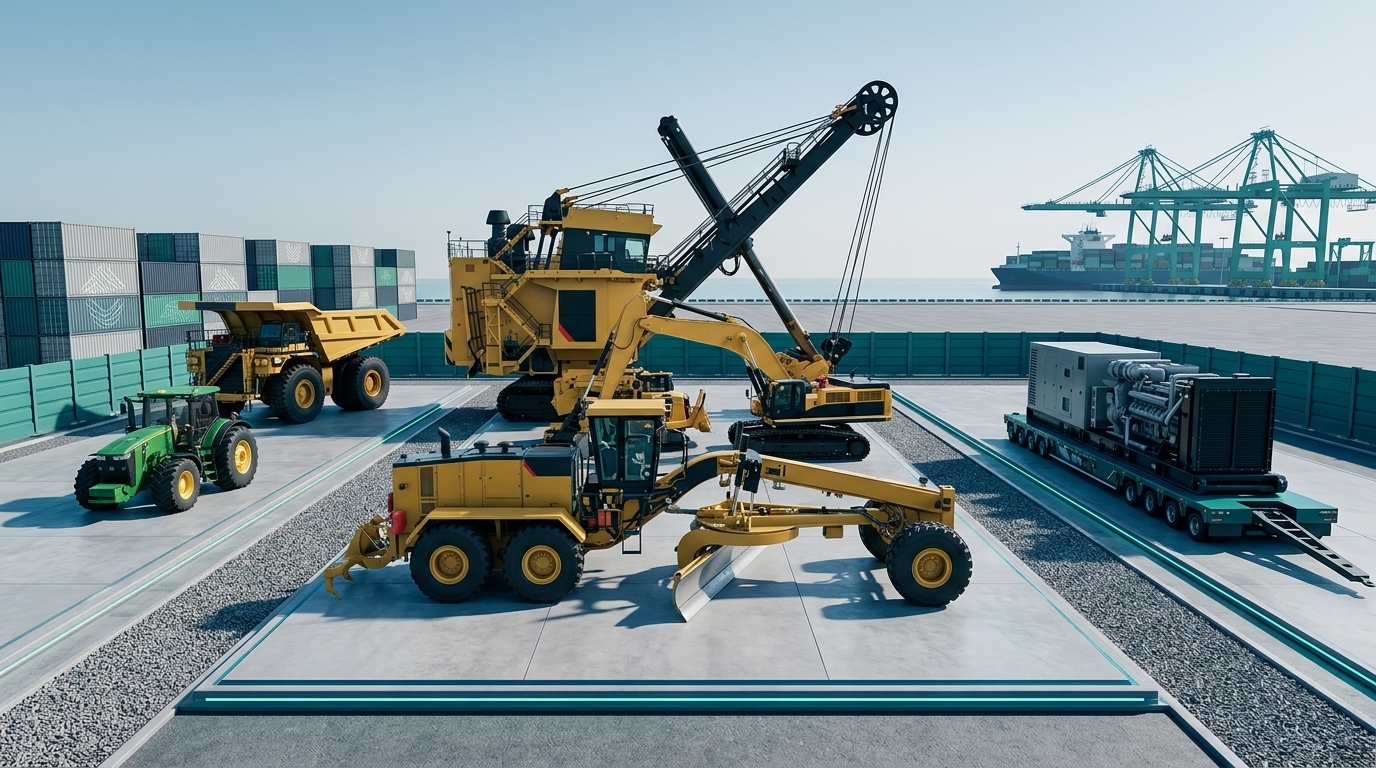 Industrial machinery and mixed wholesale inventory prepared for business buyers